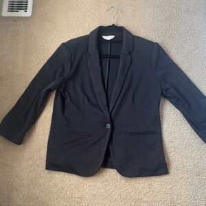LC Lauren Conrad Black Single-Button Women's Blazer
